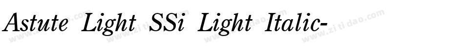 Astute Light SSi Light Italic字体转换